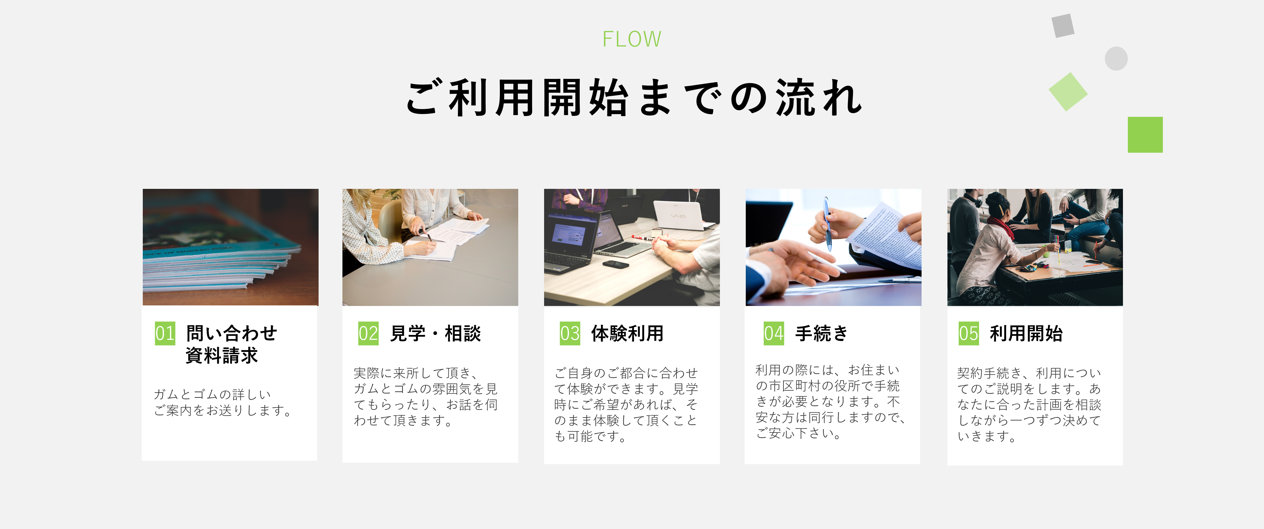 ご利用開始までの流れ